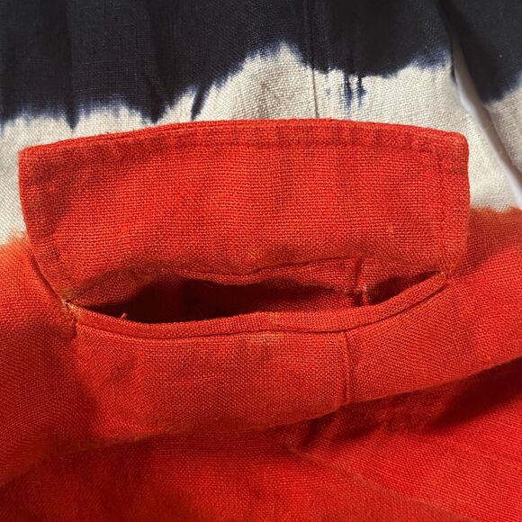 Michael Kors Tie Dye Ombre 100% Linen Blazer Womens Size 2 Multicolor Pockets - Picture 4 of 16